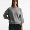 maglia cut off grigio melange donna Federica tosi - 6