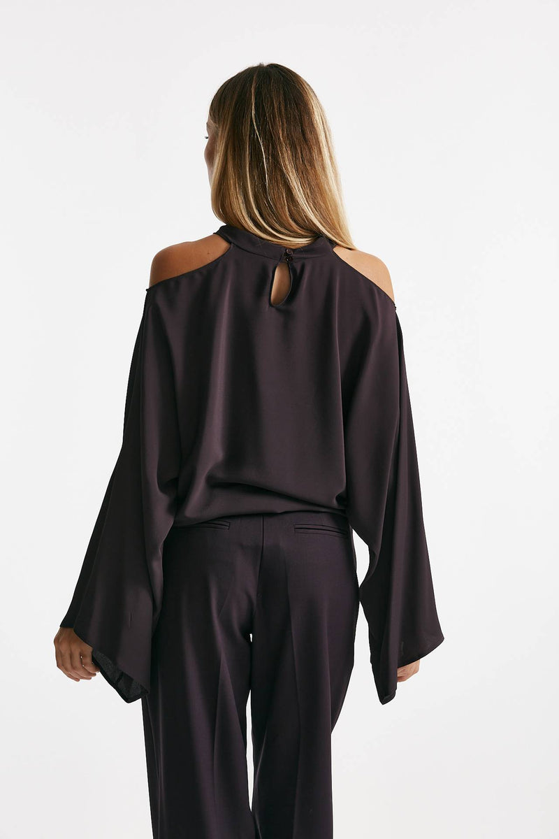 blusa cut melanzana donna Federica tosi - 3