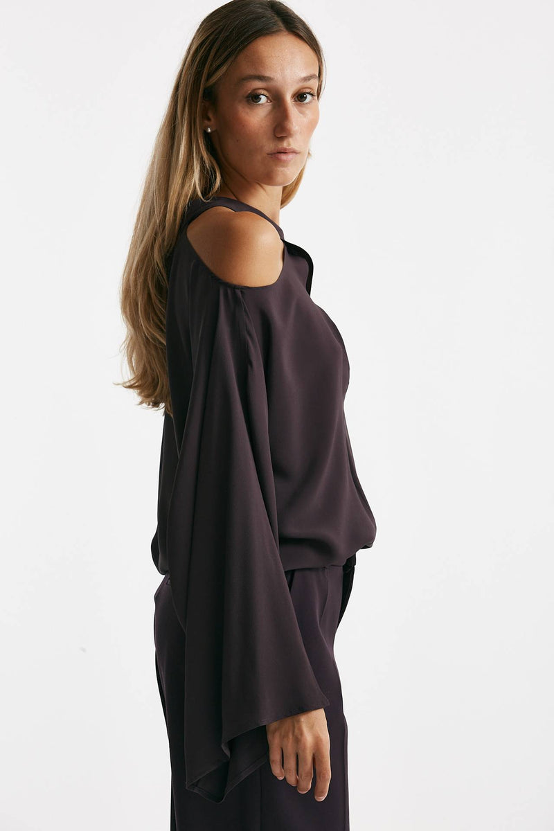 blusa cut melanzana donna Federica tosi - 4