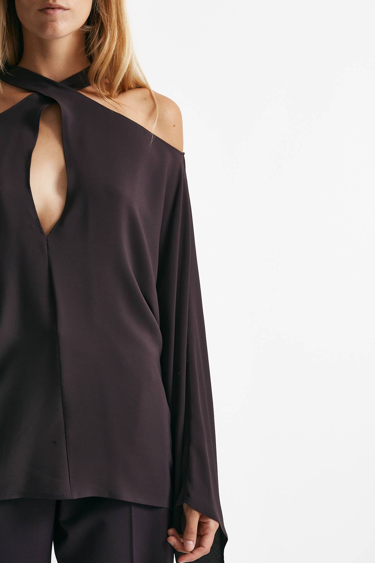 blusa cut melanzana donna Federica tosi - 7