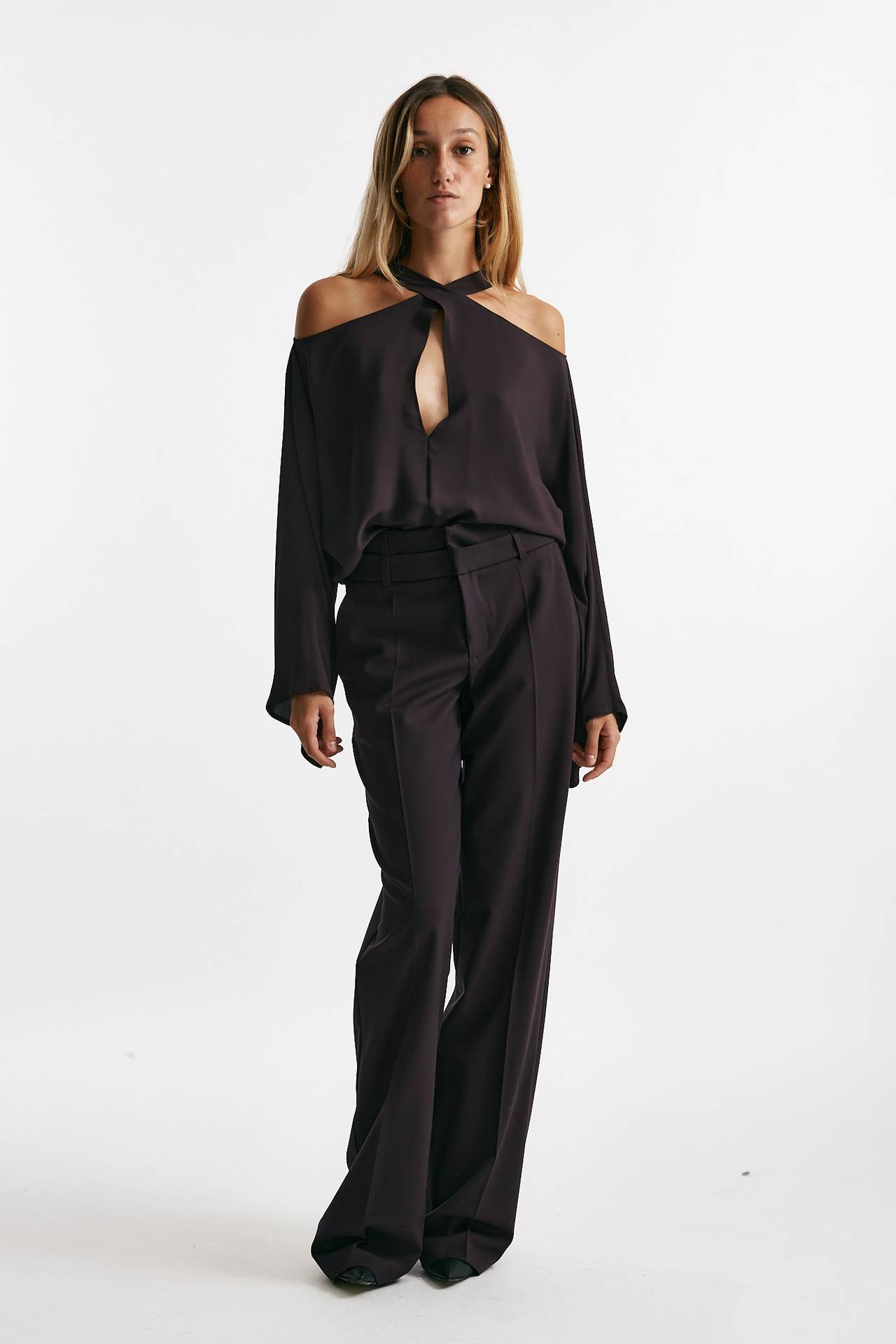 blusa cut melanzana donna Federica tosi - 5