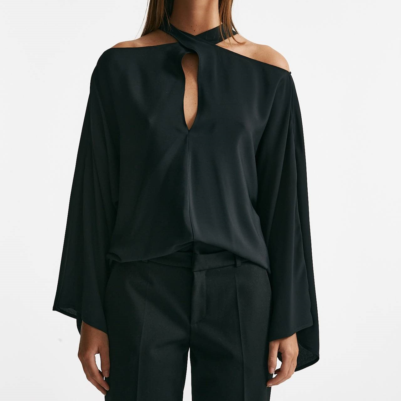 blusa cut nero donna Federica tosi - 1