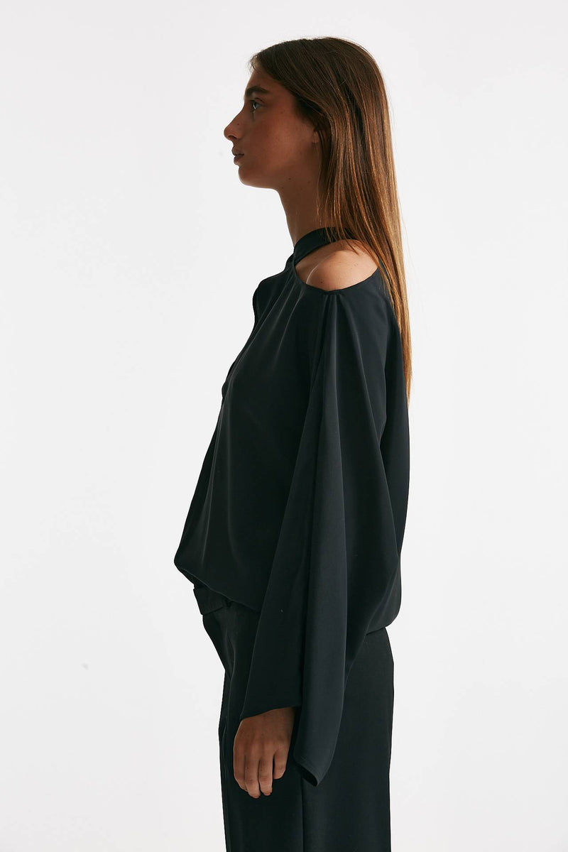 blusa cut nero donna Federica tosi - 3