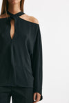 blusa cut nero donna Federica tosi - 7