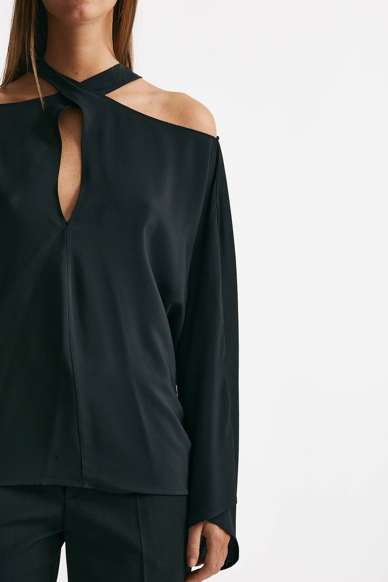blusa cut nero donna Federica tosi - 7