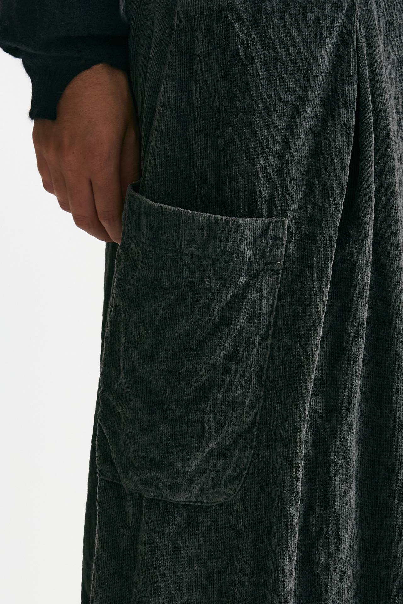 Gonna midi in velluto a costine piombo donna Transit par such - 7