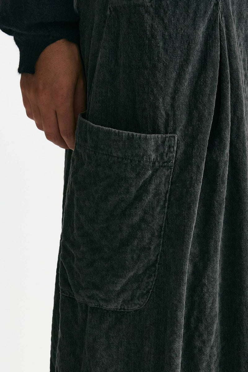 Gonna midi in velluto a costine piombo donna Transit par such - 7