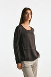 T-shirt in seta marrone donna Transit par such - 4