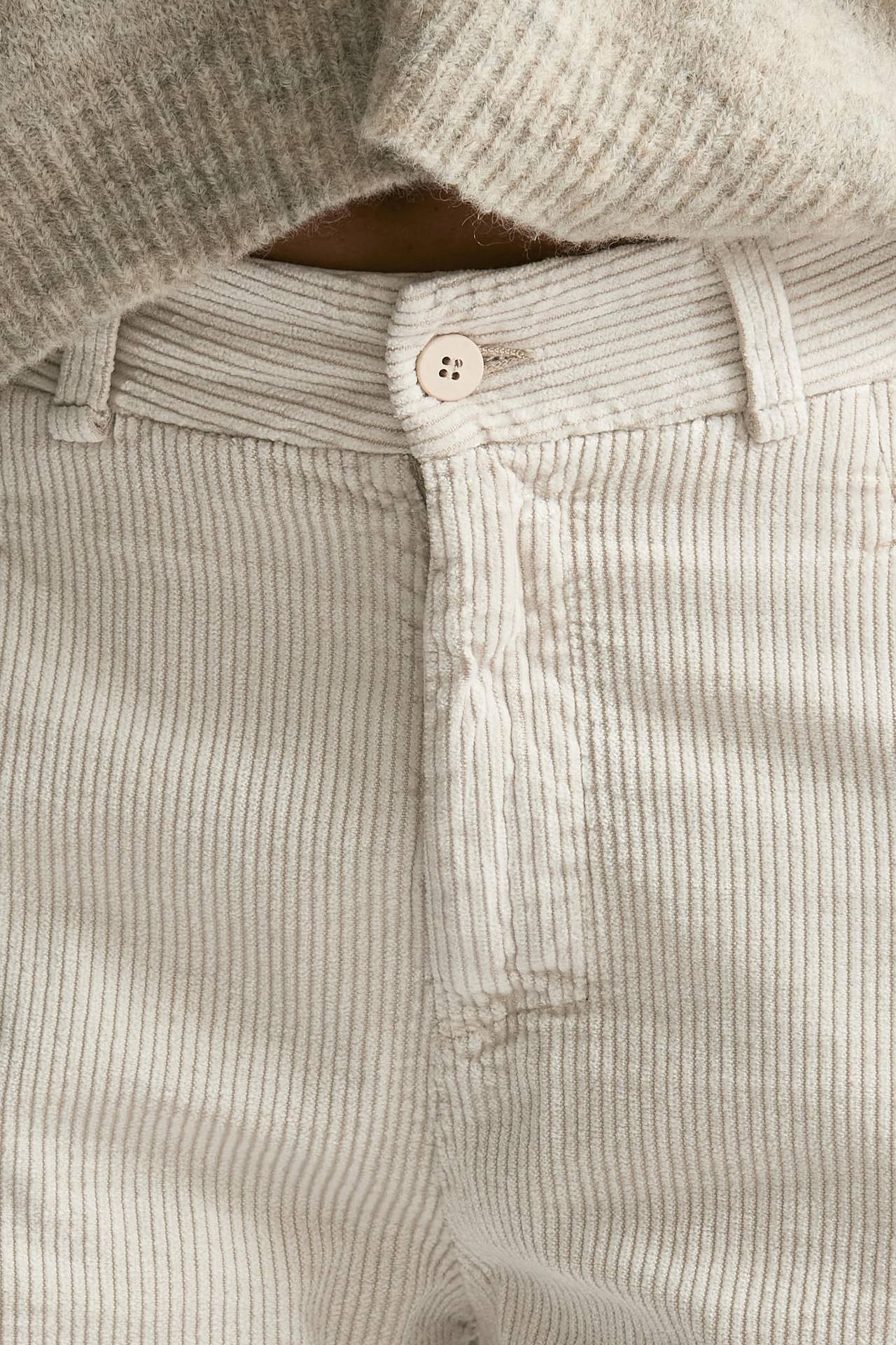 Pantalone loose in velluto panna donna Transit par such - 5