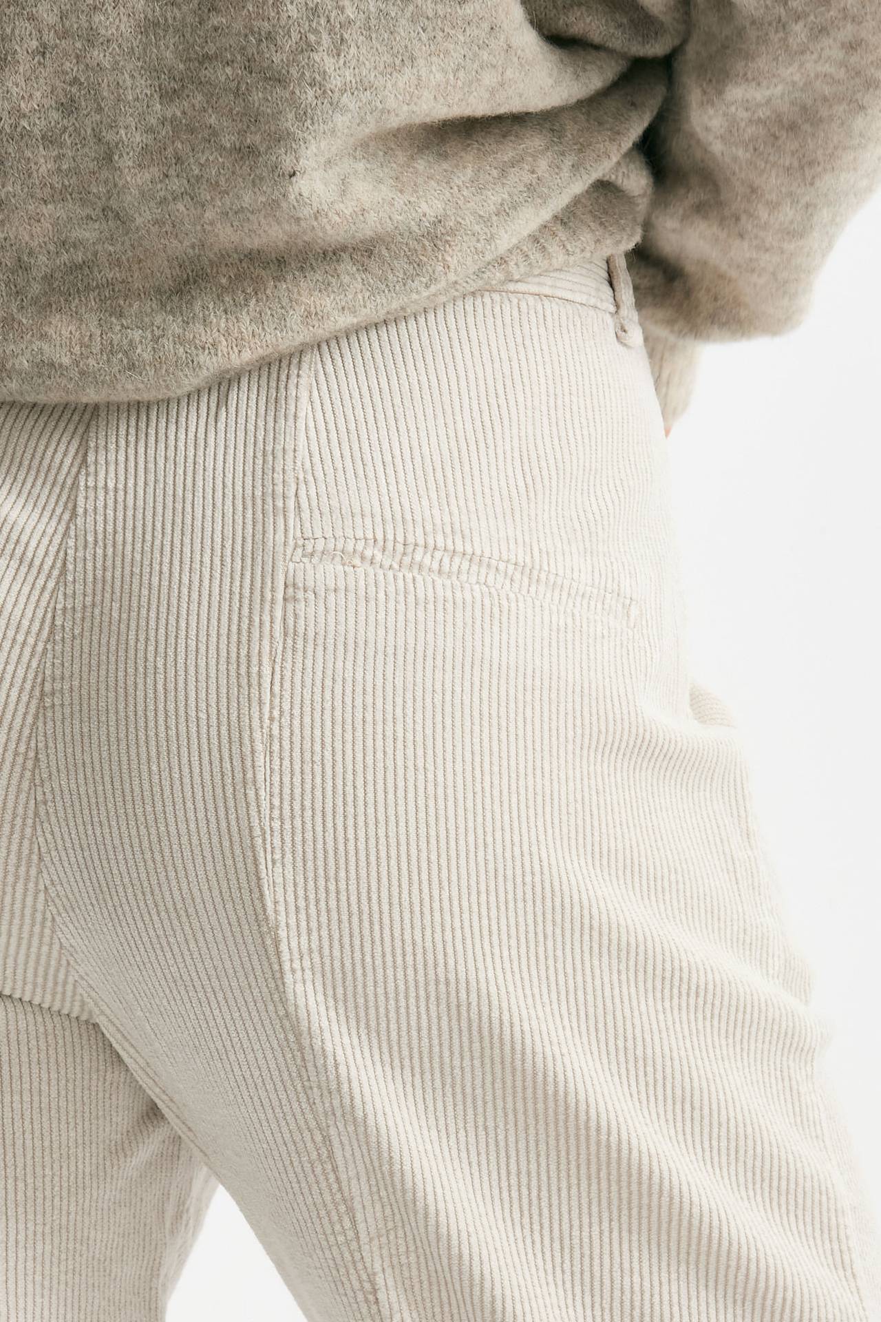 Pantalone loose in velluto panna donna Transit par such - 6