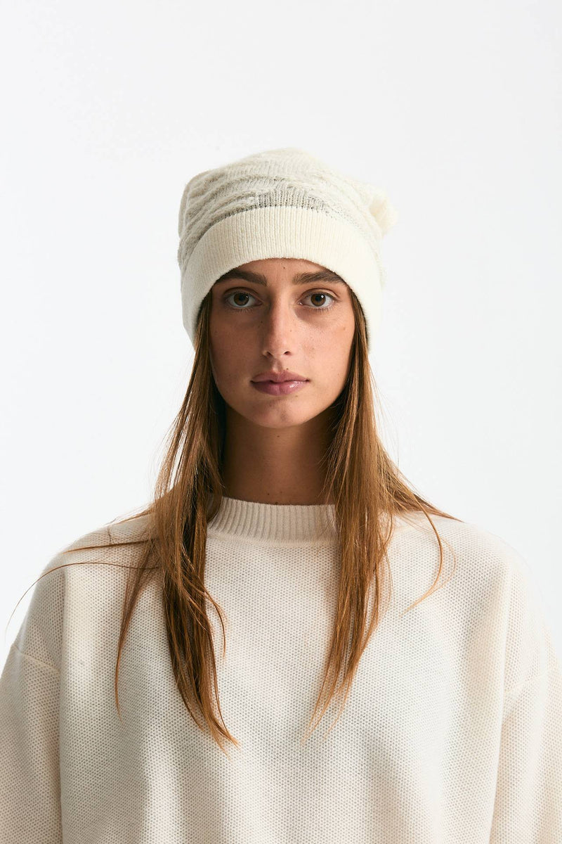 Cappellino lavorato bianco donna Transit par such - 1