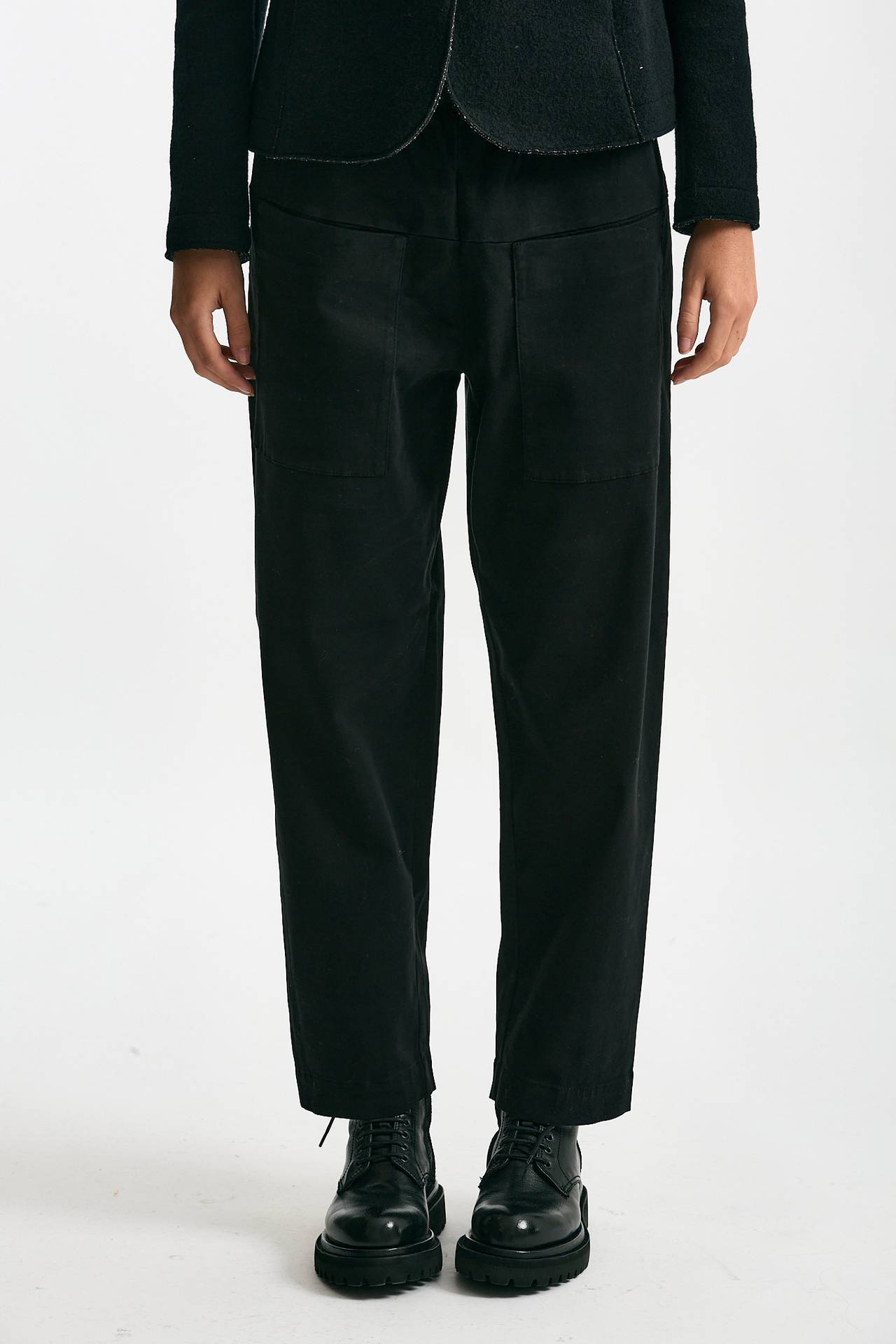 Pantalone loose nero donna Transit par such - 1