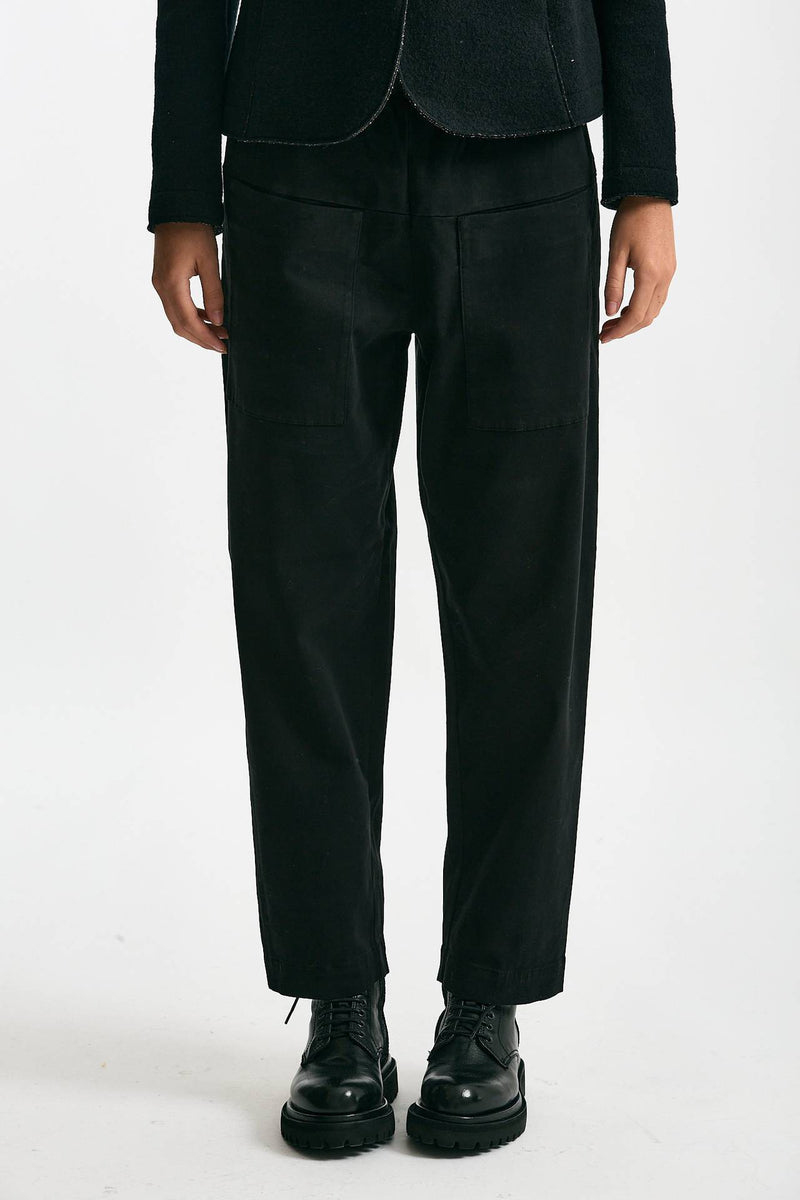 Pantalone loose nero donna Transit par such - 1