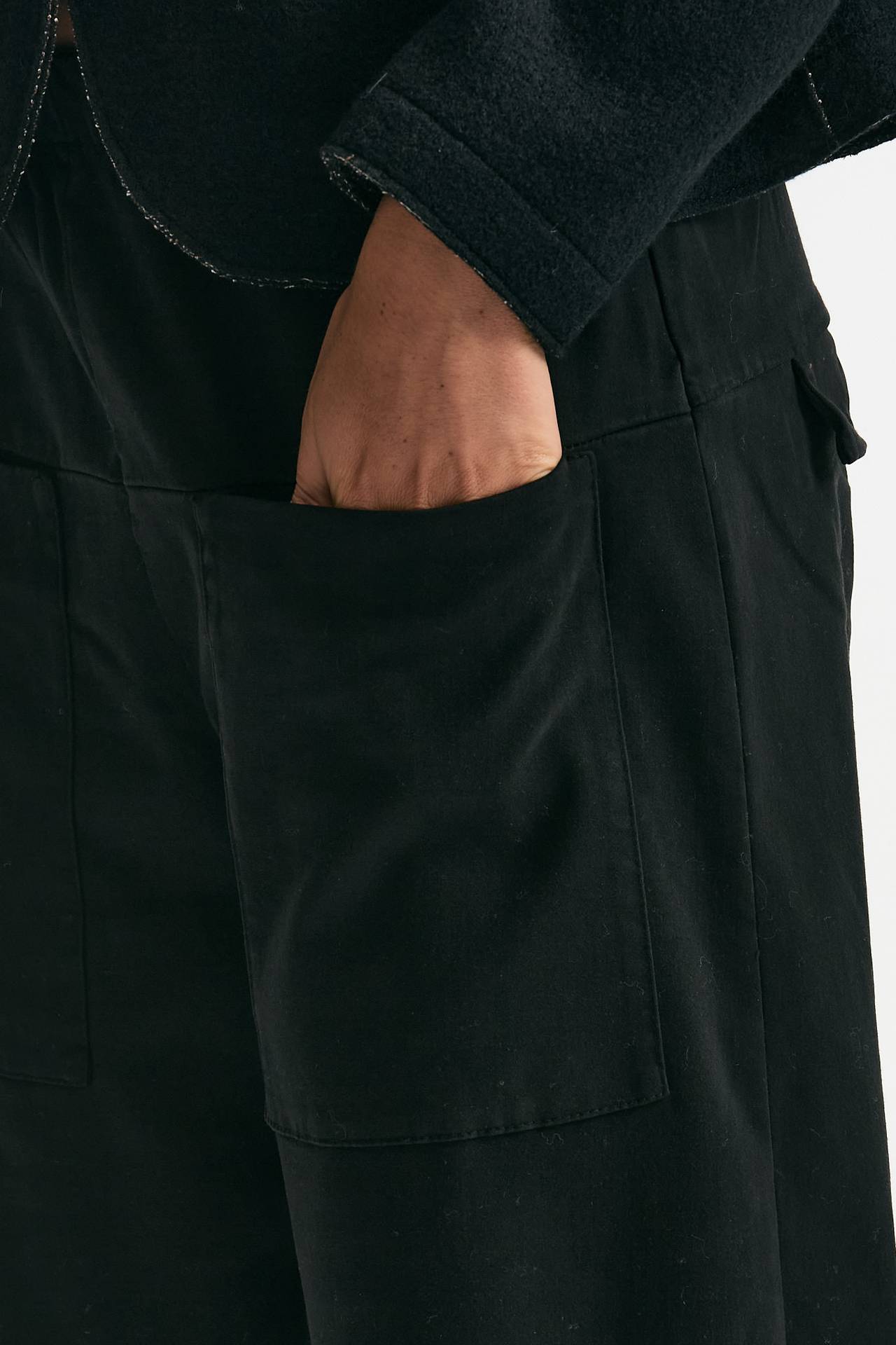 Pantalone loose nero donna Transit par such - 4