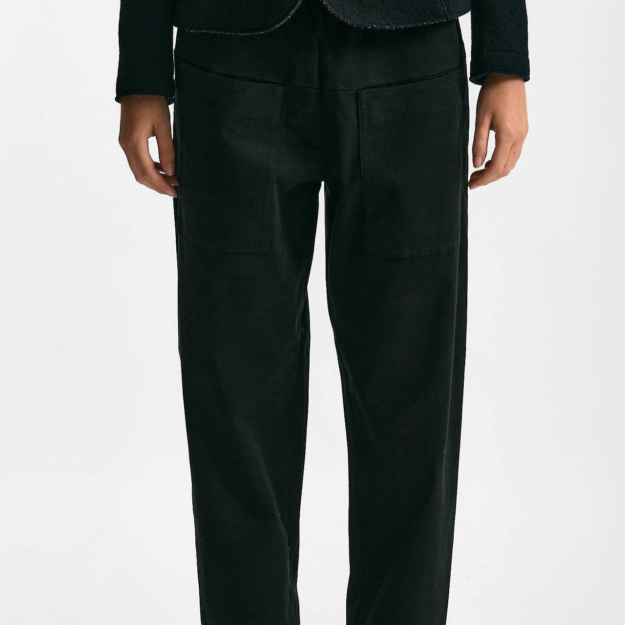 Pantalone loose nero donna Transit par such - 6