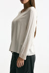 T-shirt in seta panna donna Transit par such - 3
