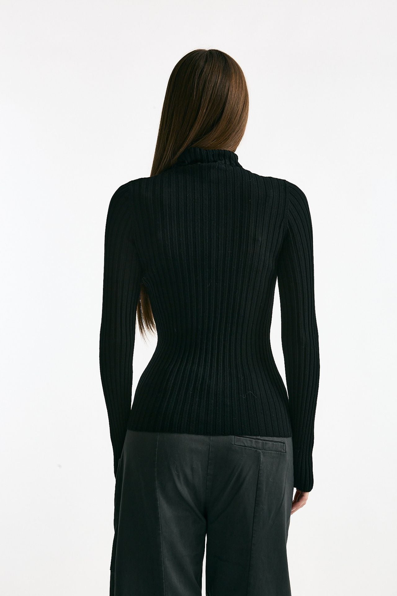 Maglia lupetto in lana nero donna Transit par such - 2