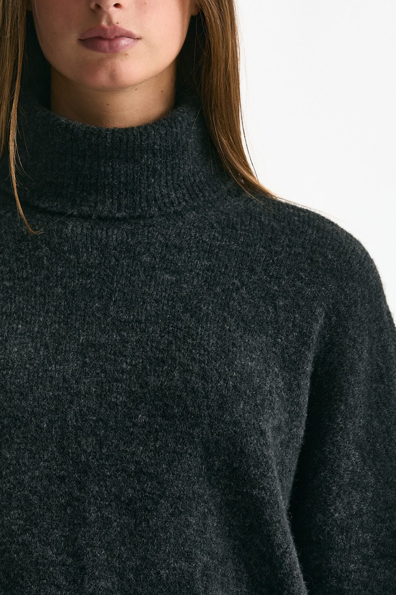 Maglia dolcevita antracite donna Transit par such - 5