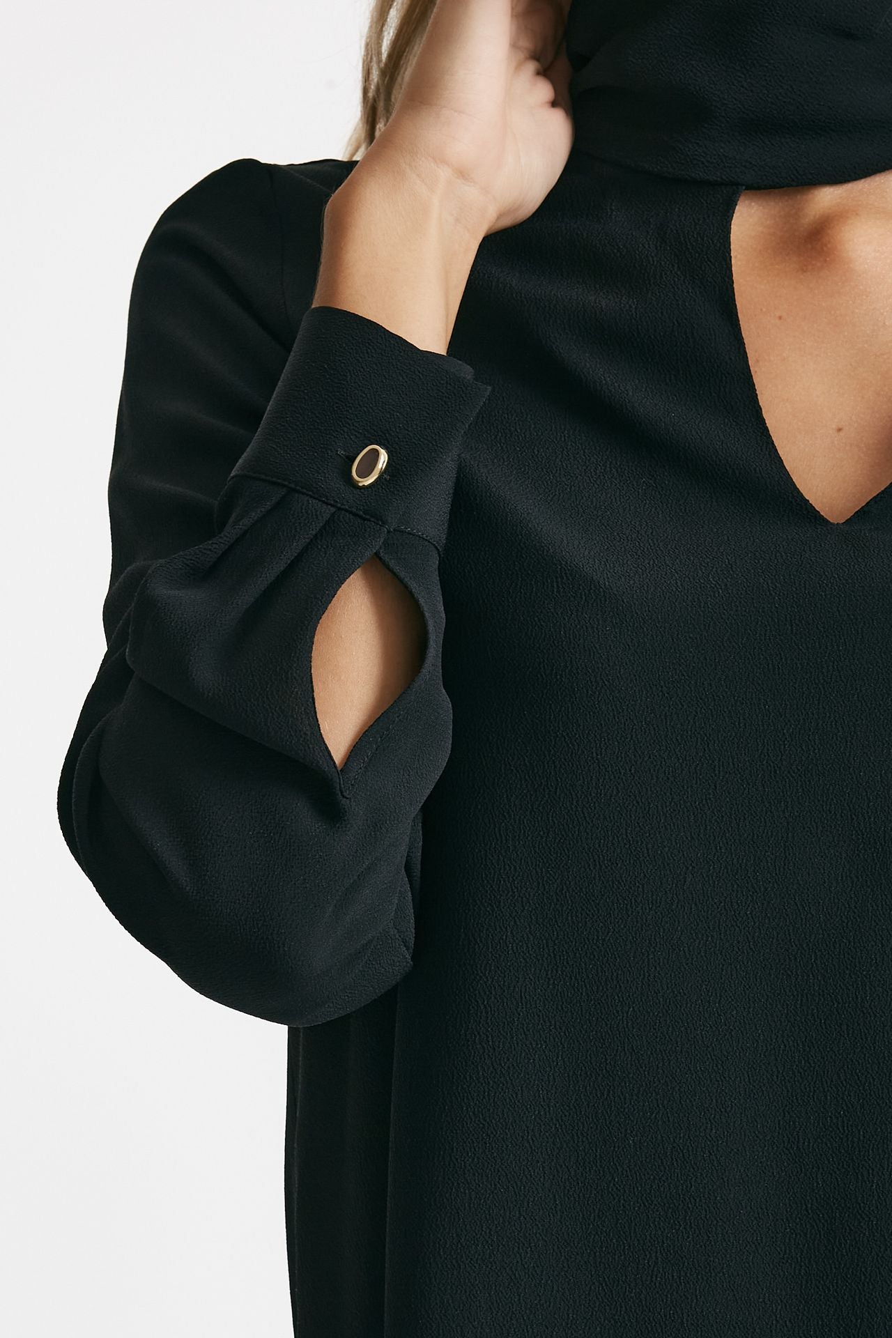 Camicia in misto seta ANGEL nero donna Zanone - 5