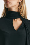 Camicia in misto seta ANGEL nero donna Zanone - 6