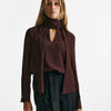 Camicia in misto seta ANGEL bordeaux donna Zanone - 7