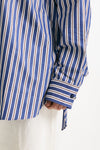 Camicia over Rigata blu bianca e bordeaux donna The andamane - 7