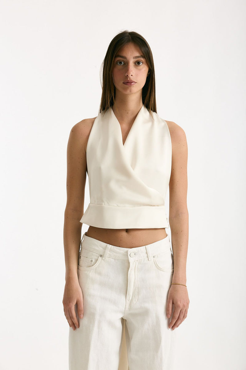 Top scollato bianco donna The andamane - 2