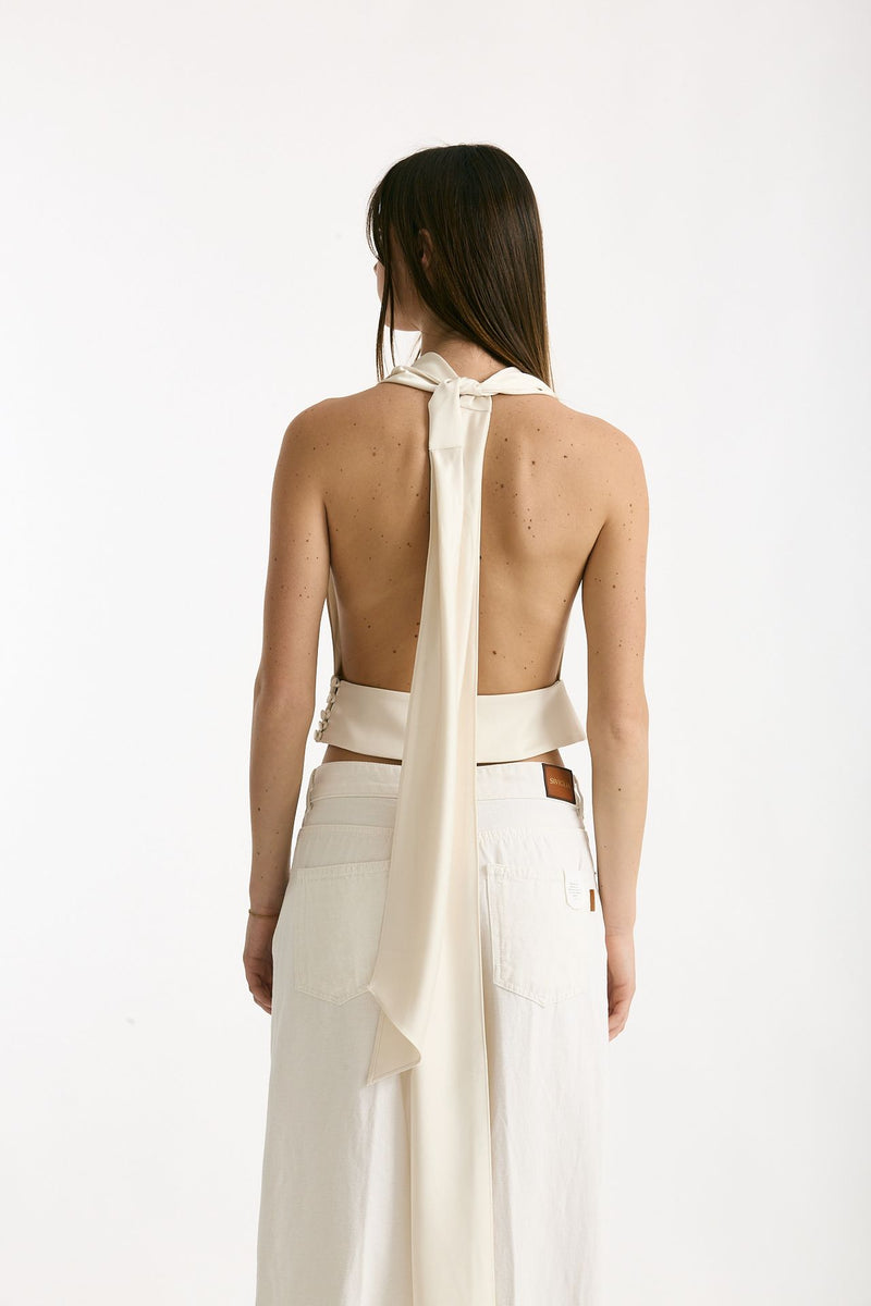 Top scollato bianco donna The andamane - 4