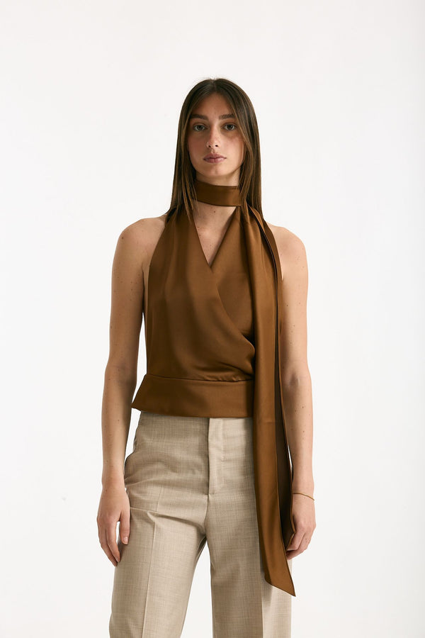 Top scollato bronzo donna The andamane