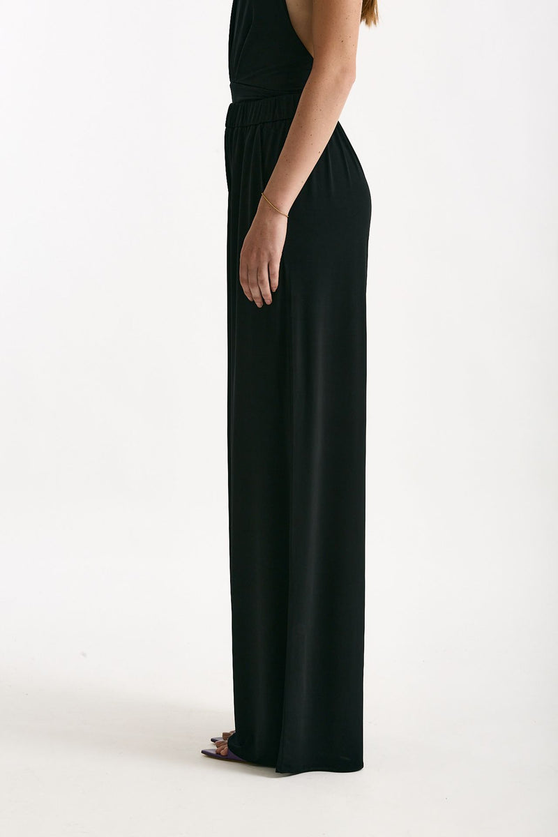 Pantalone palazzo fluido nero donna The andamane - 4