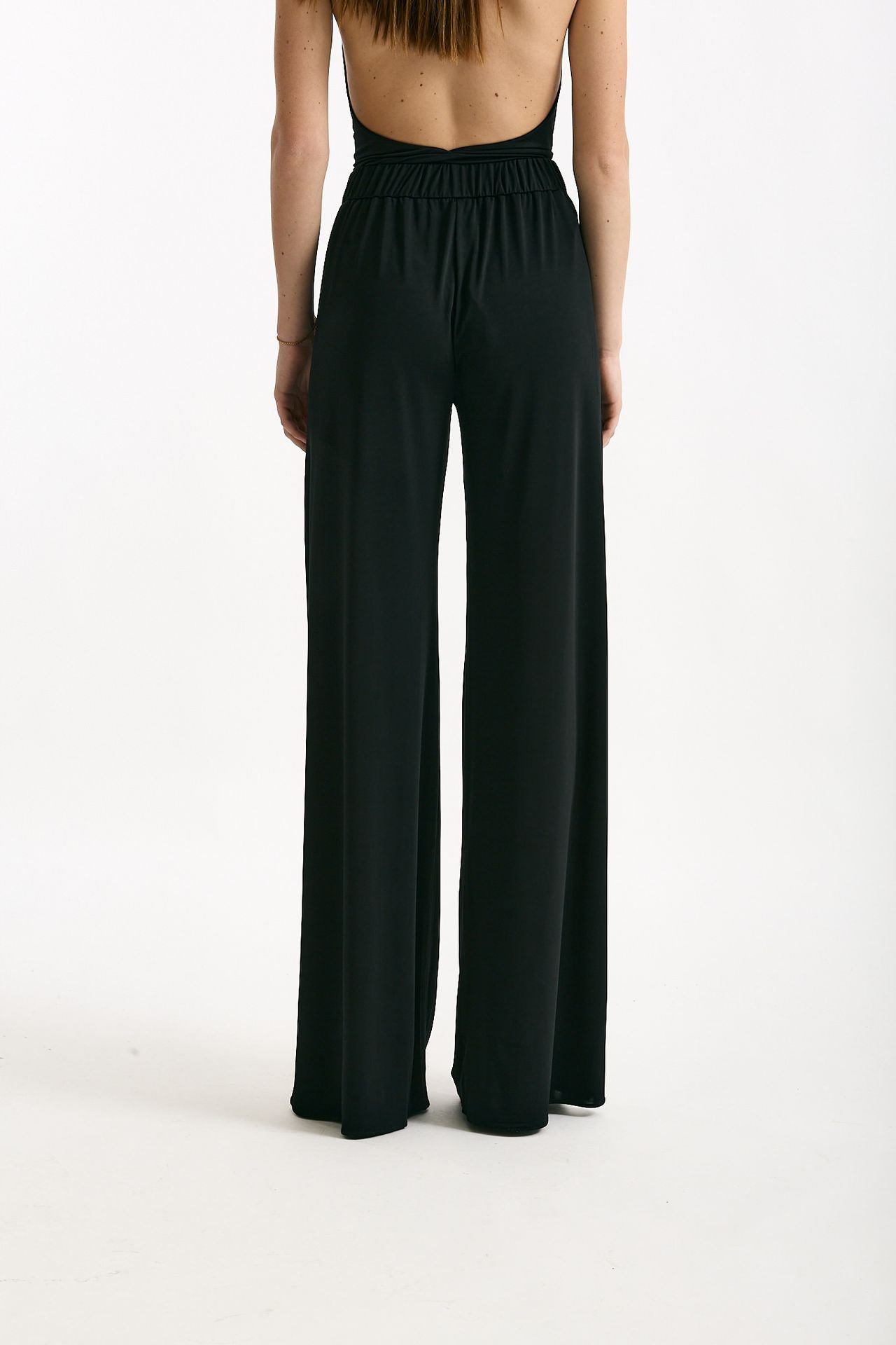 Pantalone palazzo fluido nero donna The andamane - 5
