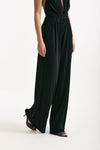 Pantalone palazzo fluido nero donna The andamane - 1