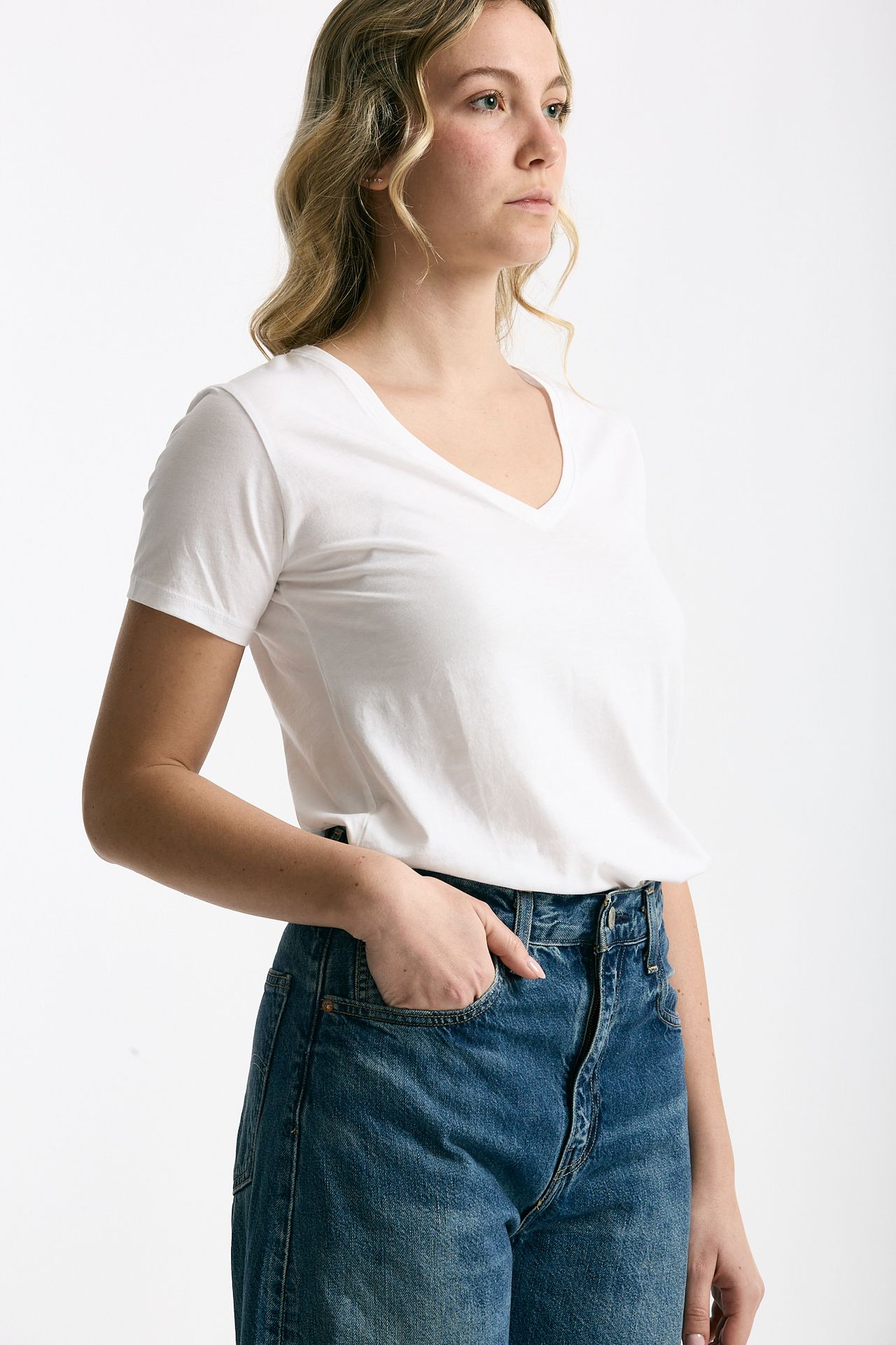 T-shirt basic ROMY bianco donna Anonym apparel - 3