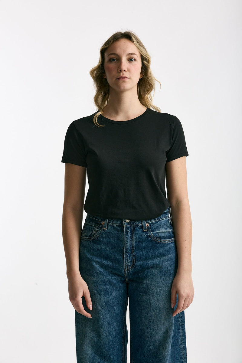 T-shirt basic girocollo MARIBEL nero donna Anonym apparel - 1