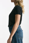 T-shirt basic girocollo MARIBEL nero donna Anonym apparel - 2