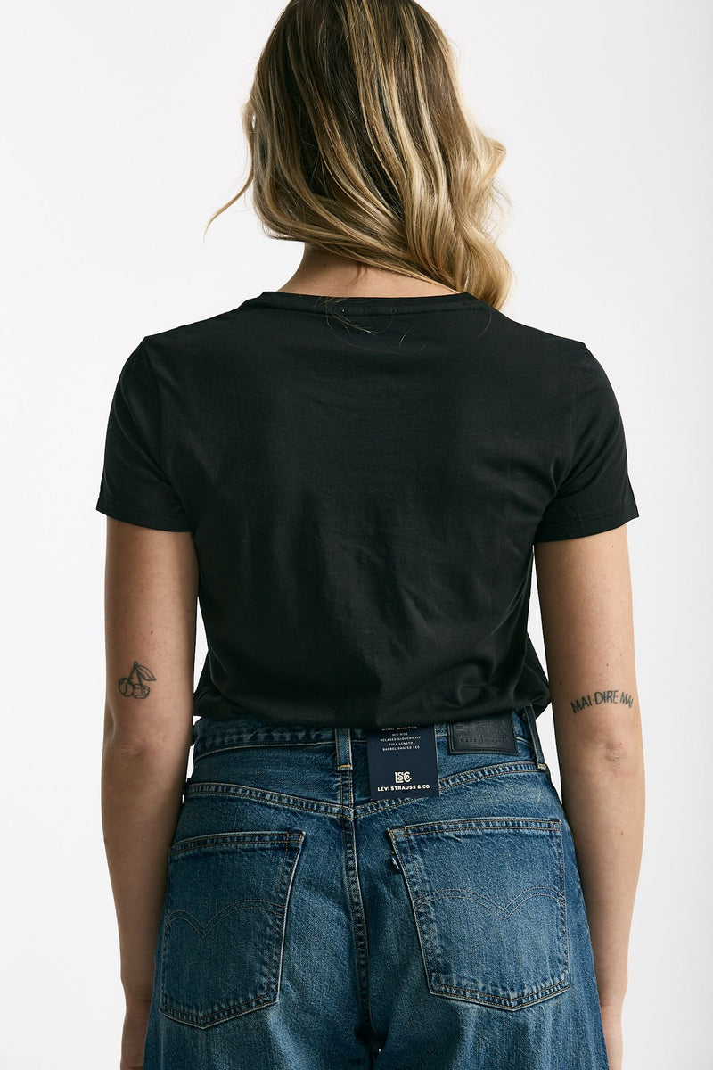 T-shirt basic girocollo MARIBEL nero donna Anonym apparel - 3