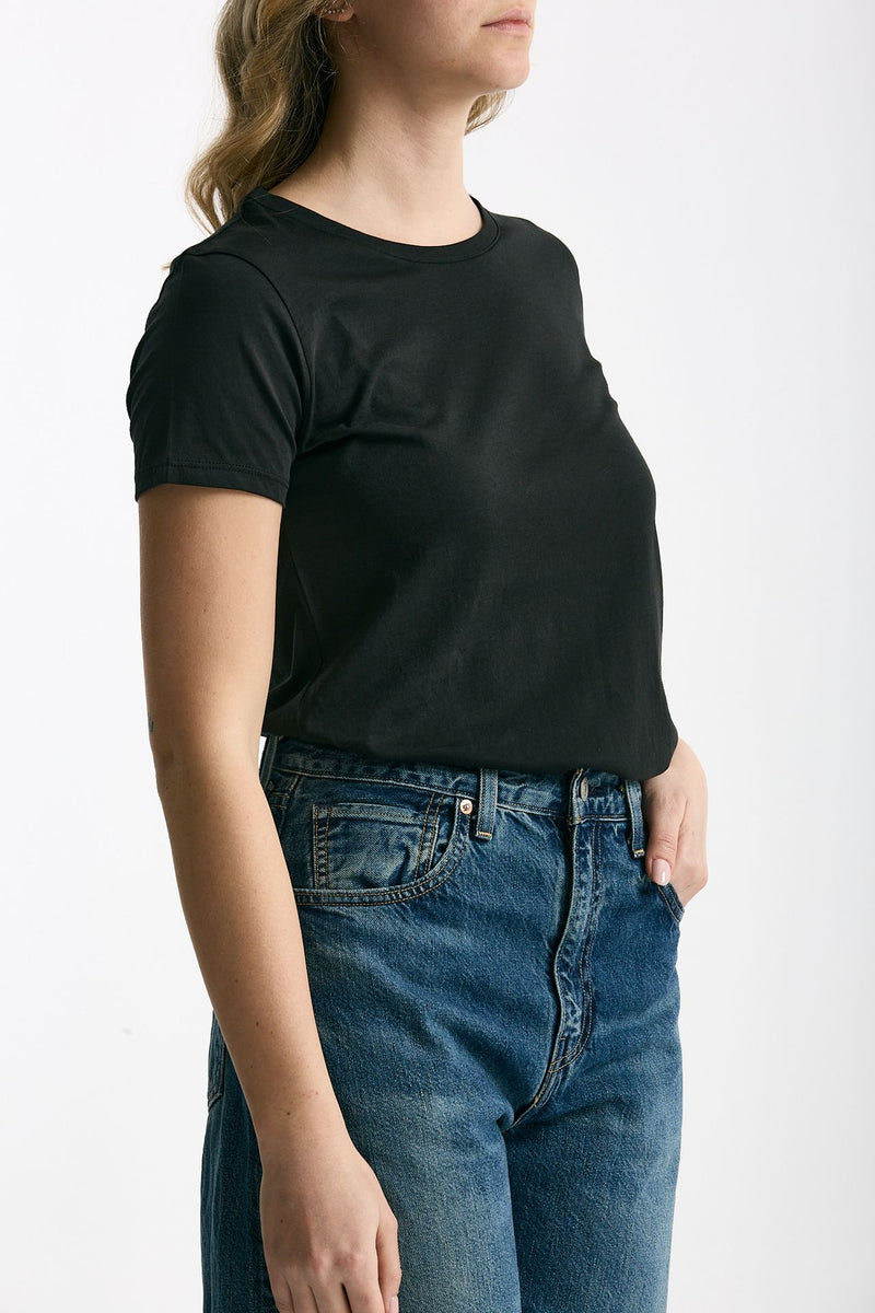 T-shirt basic girocollo MARIBEL nero donna Anonym apparel - 4