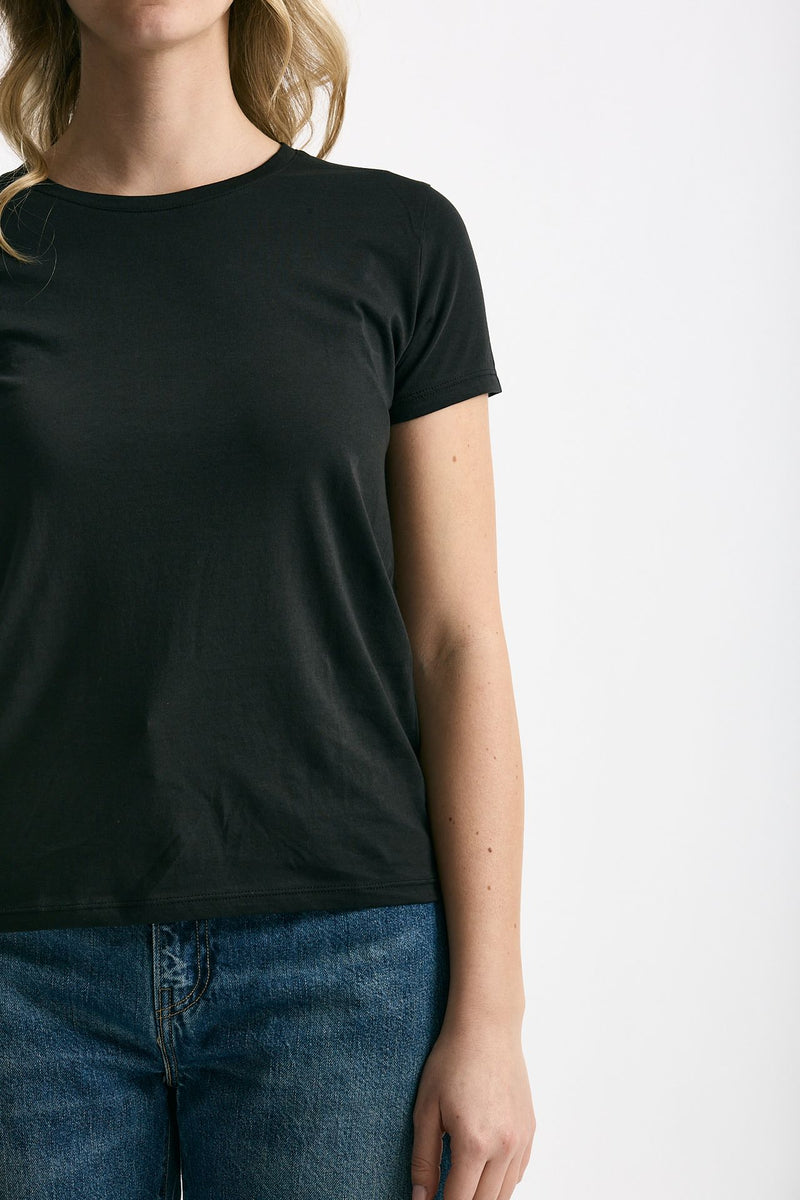 T-shirt basic girocollo MARIBEL nero donna Anonym apparel - 5