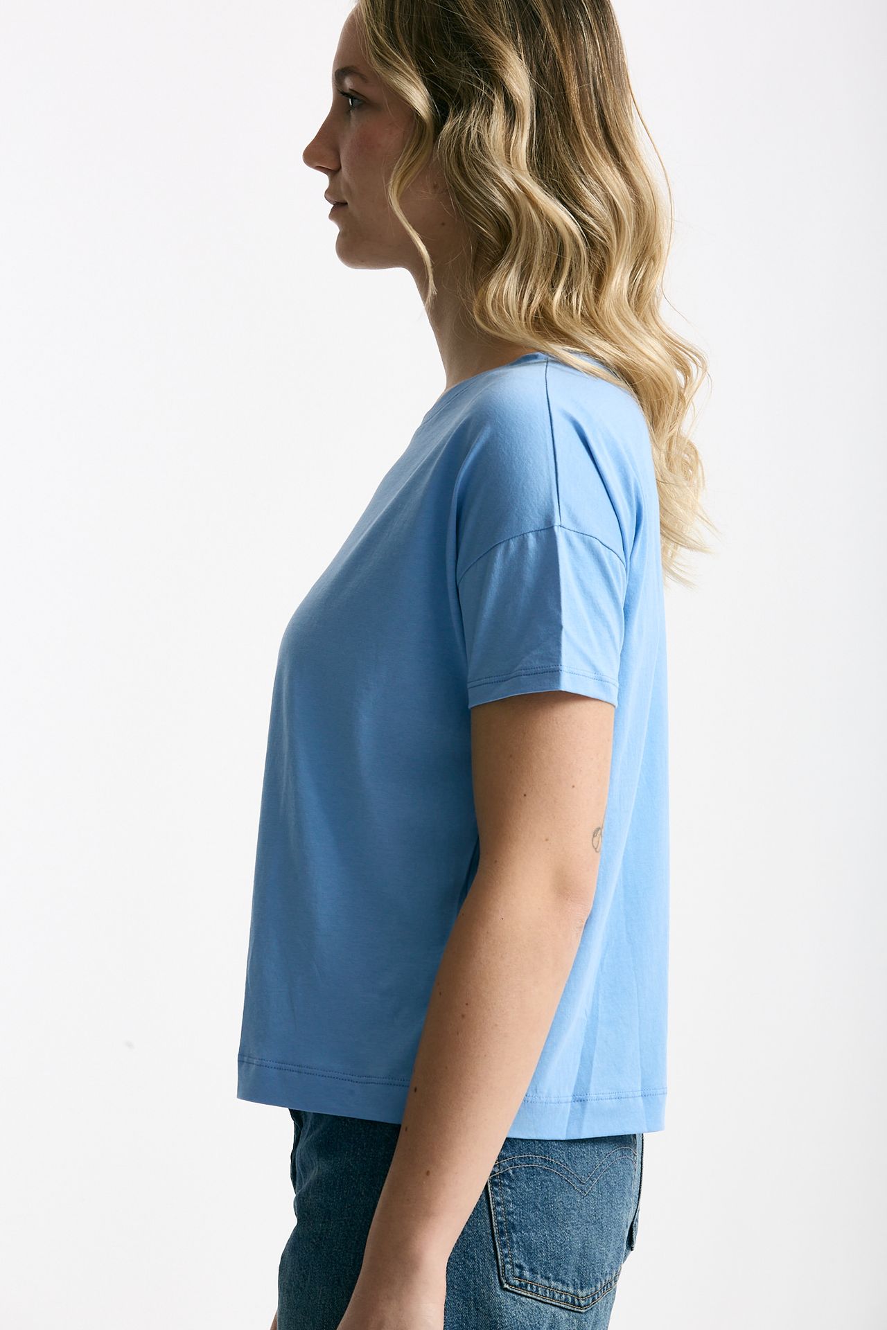 T-shirt scatolina AUDREY azzurro donna Anonym apparel - 2