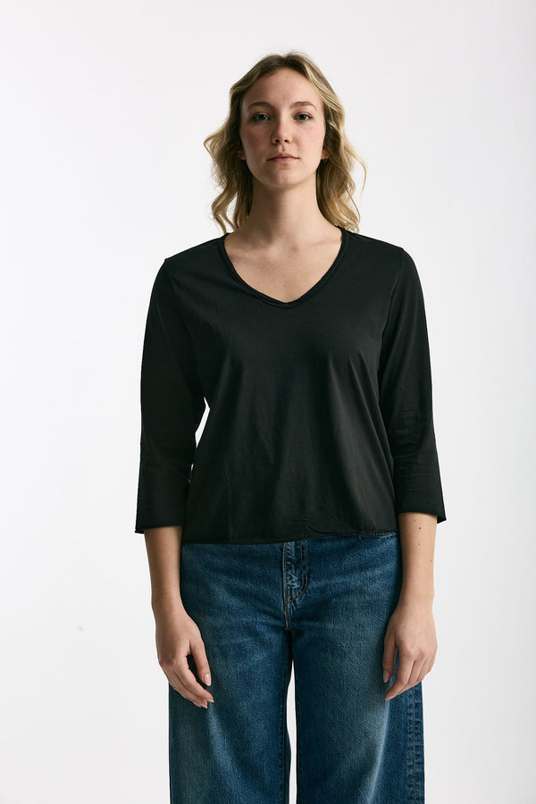 T-shirt in cotone LIO nero donna Anonym apparel