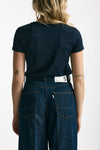 T-shirt basic girocollo MARIBEL blu donna Anonym apparel - 4