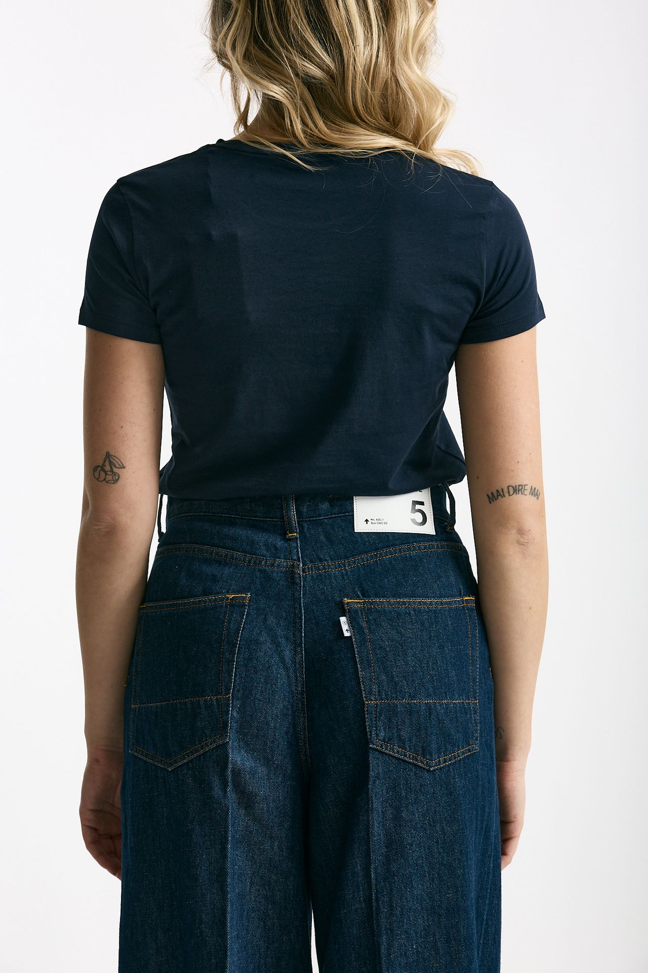 T-shirt basic girocollo MARIBEL blu donna Anonym apparel - 4