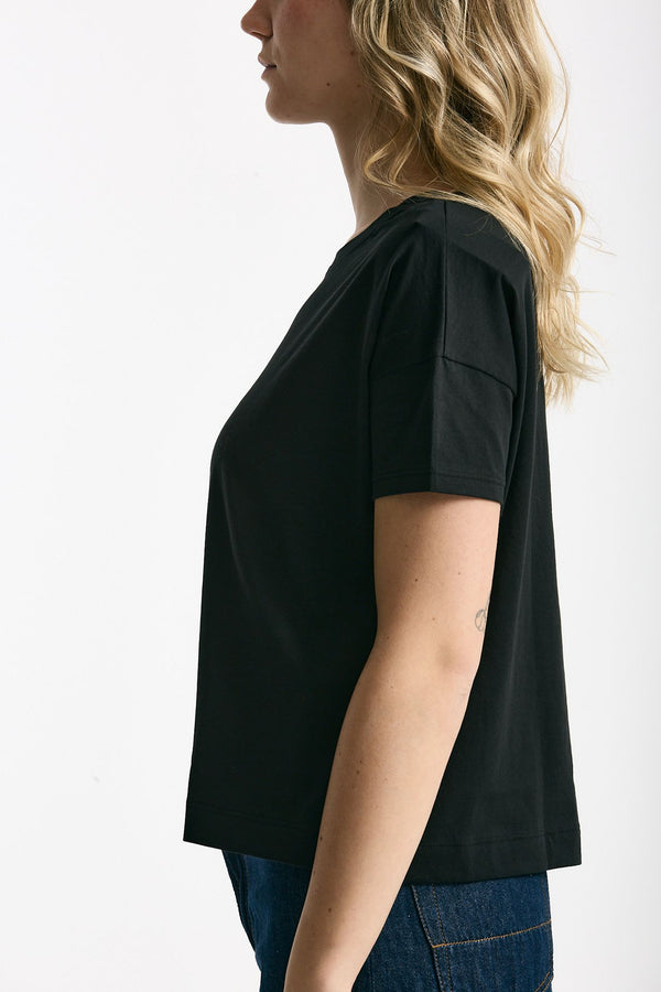 T-shirt scatolina AUDREY nero donna Anonym apparel