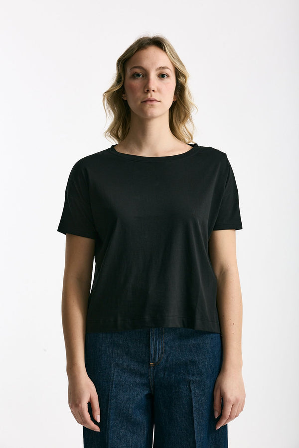 T-shirt scatolina AUDREY nero donna Anonym apparel
