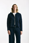 Felpa in cotone leggero blu Cappuccio donna Anonym apparel - 5