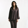 Camicia over in viscosa melanzana donna Antonelli firenze - 7