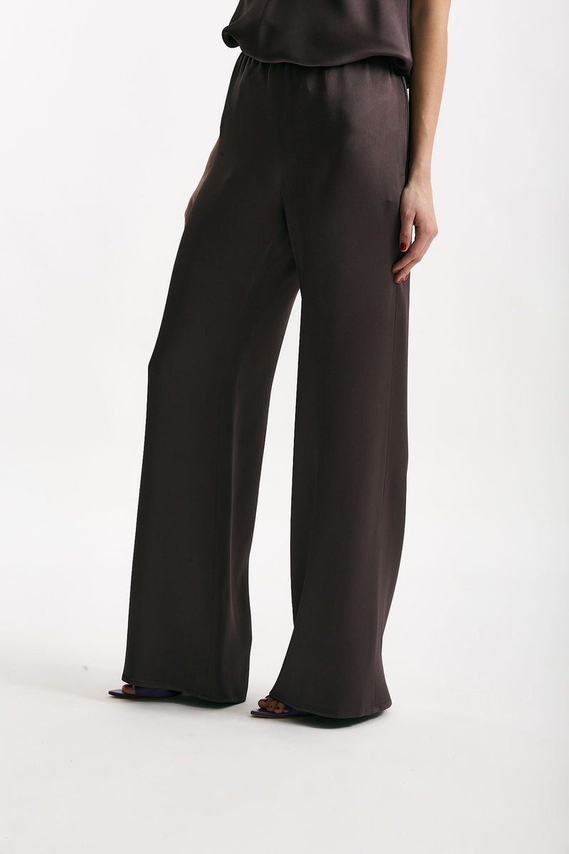 Pantalone fluido melanzana donna Antonelli firenze - 1