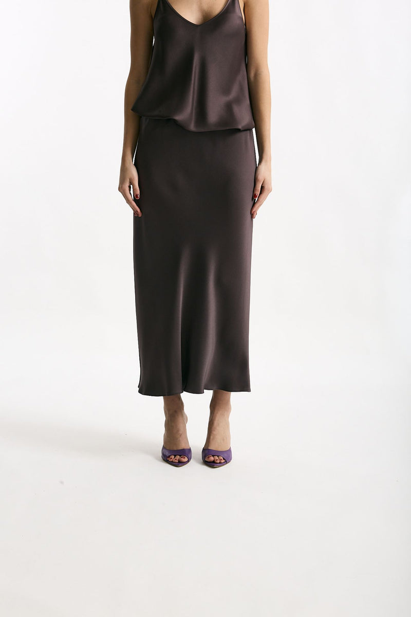 Gonna midi melanzana donna Antonelli firenze - 2