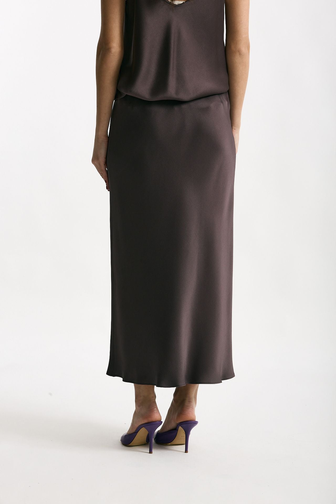 Gonna midi melanzana donna Antonelli firenze - 3