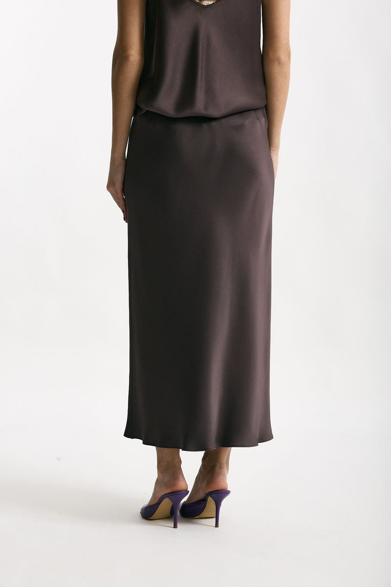 Gonna midi melanzana donna Antonelli firenze - 3